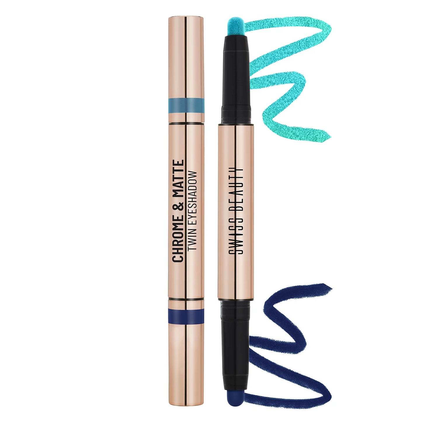 SWISS BEAUTY Twin Eyeshadow Duo eyeshadow with matte and chrome finish