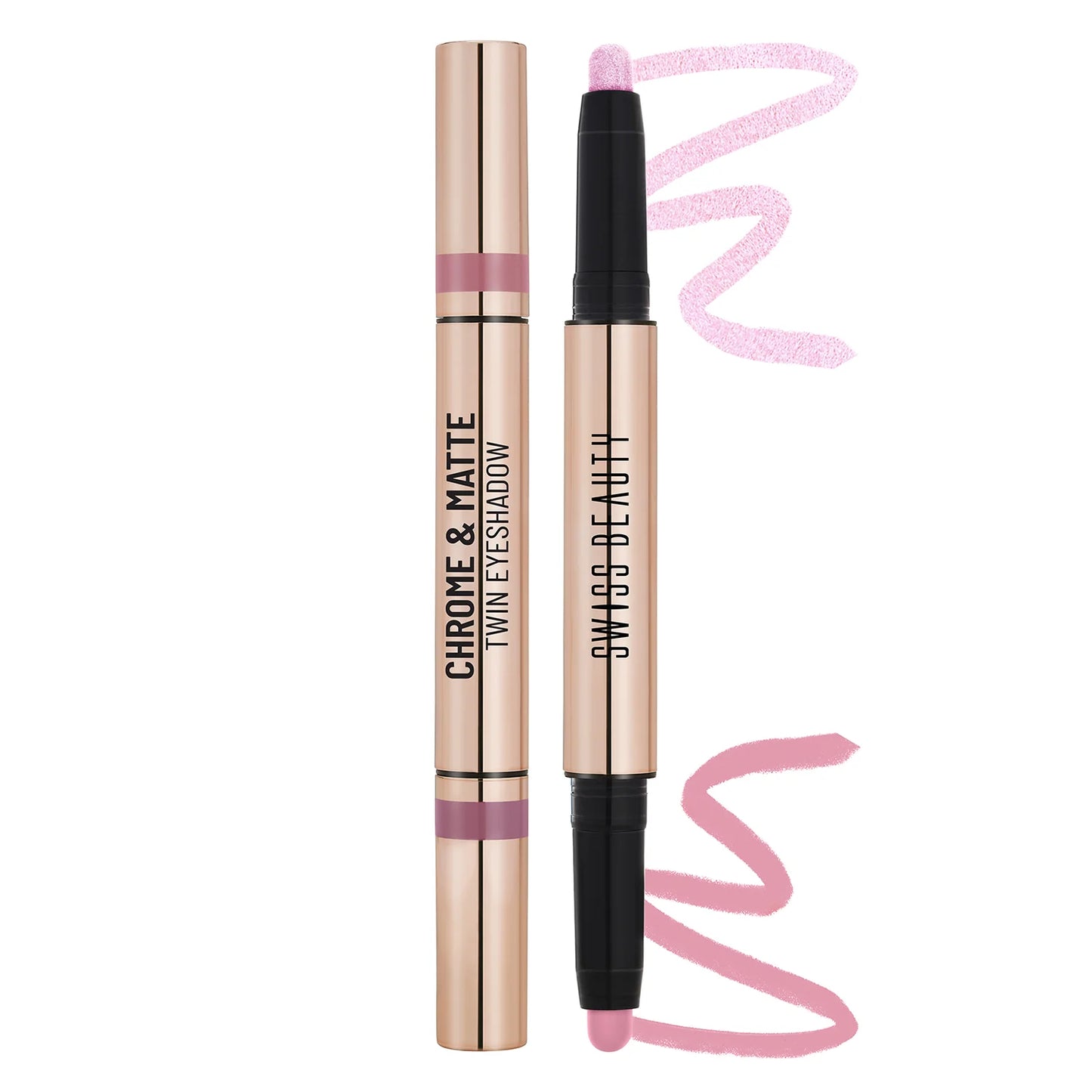 SWISS BEAUTY Twin Eyeshadow Duo eyeshadow with matte and chrome finish