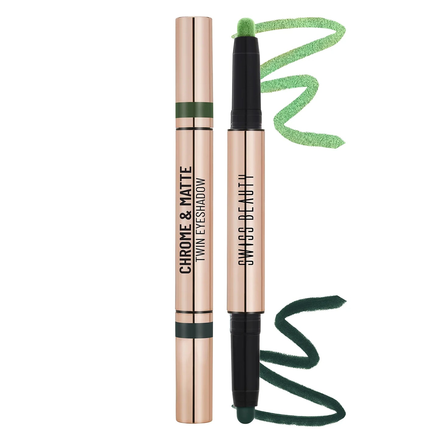 SWISS BEAUTY Twin Eyeshadow Duo eyeshadow with matte and chrome finish