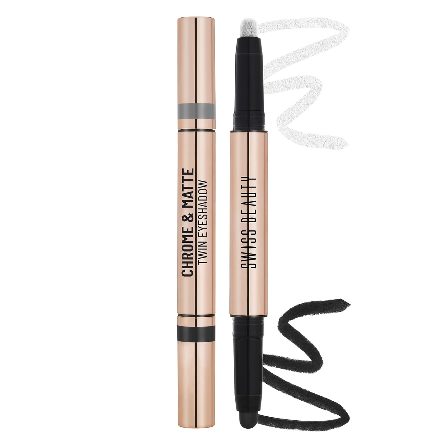 SWISS BEAUTY Twin Eyeshadow Duo eyeshadow with matte and chrome finish