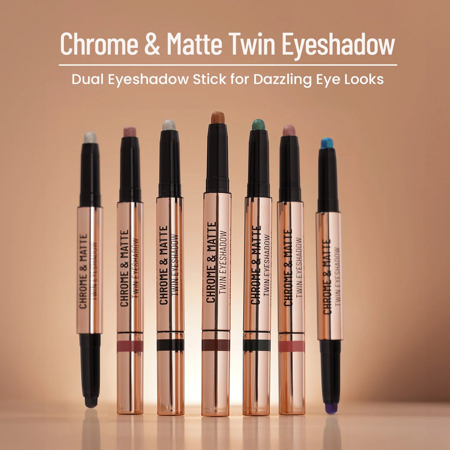 SWISS BEAUTY Twin Eyeshadow Duo eyeshadow with matte and chrome finish
