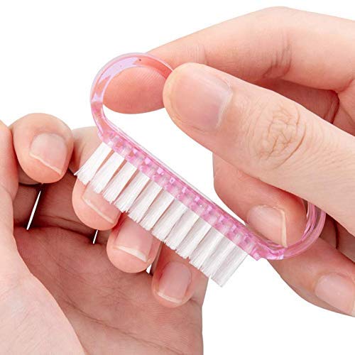 3PCS-Pack Handle Grip Nail Brush Fingernail Scrub Cleaning Brush