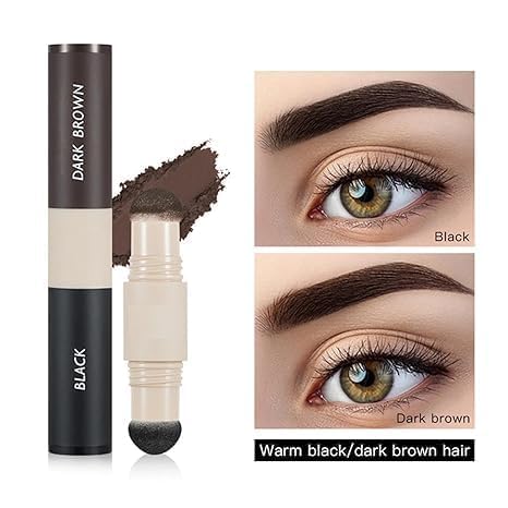 INCOLOR 2 IN 1 Hairline Eyebrow (black/dark brown)