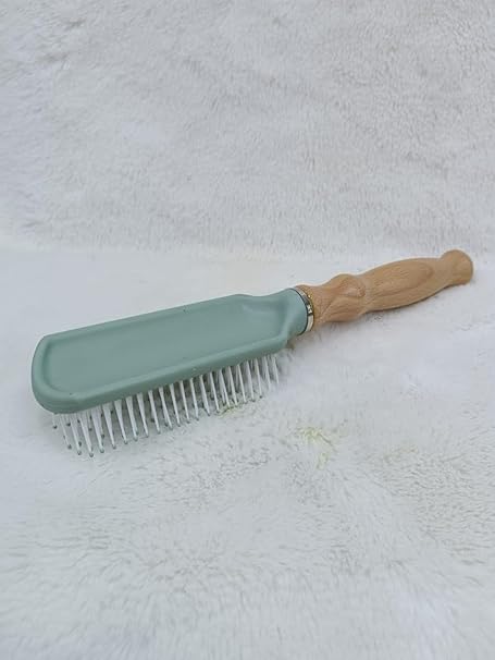 Hair Brush Comb Flat Comb Twill with Wood Handle for Hair Drying Styling Curling