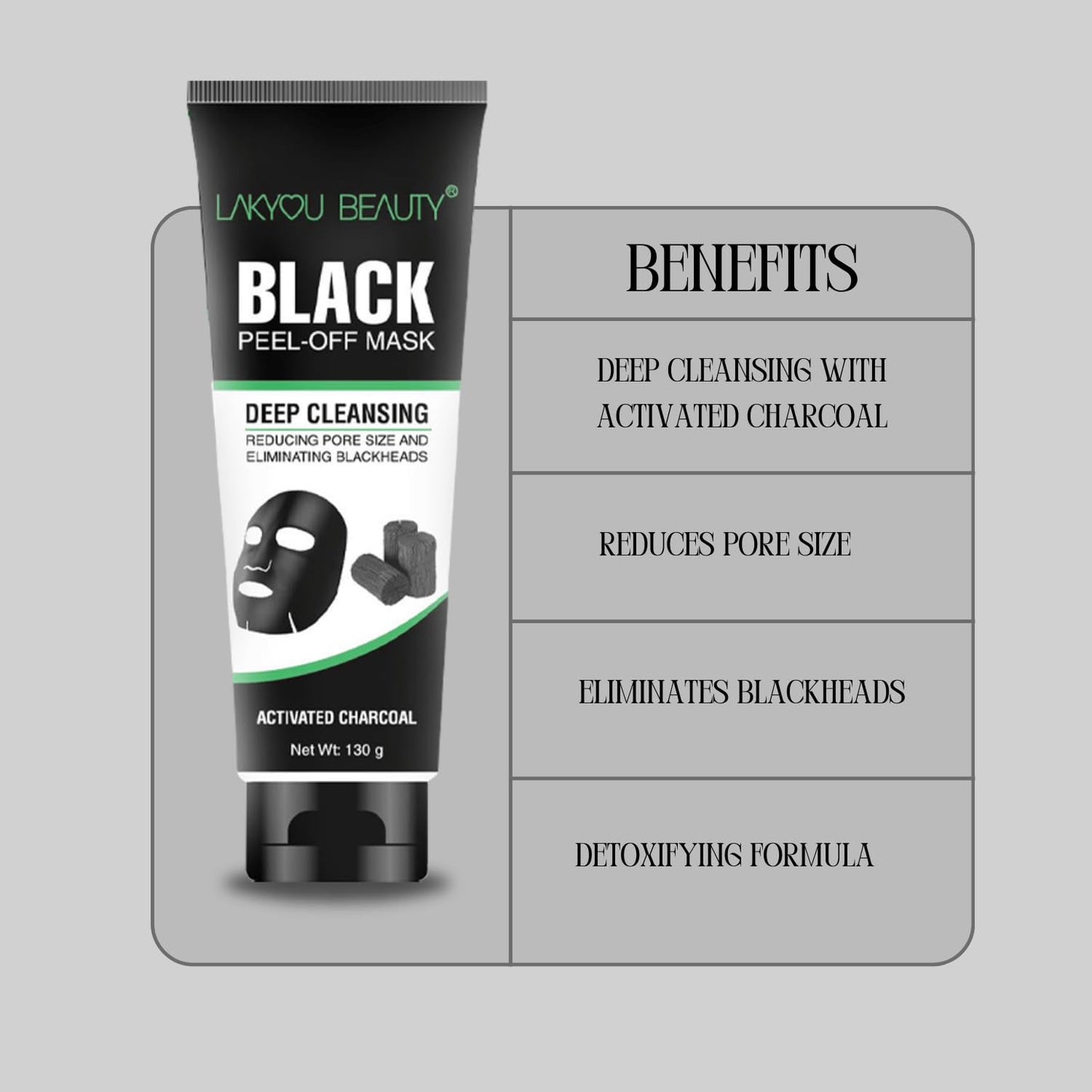 LAKYOU BEAUTY BLACK PEEL OFF MASK DEEP CLEANSING