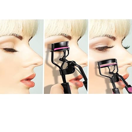 KELI Red & Black Stainless Steel Eyelash Curler