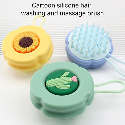 Hair Brush featuring Soft Silicone Bristles