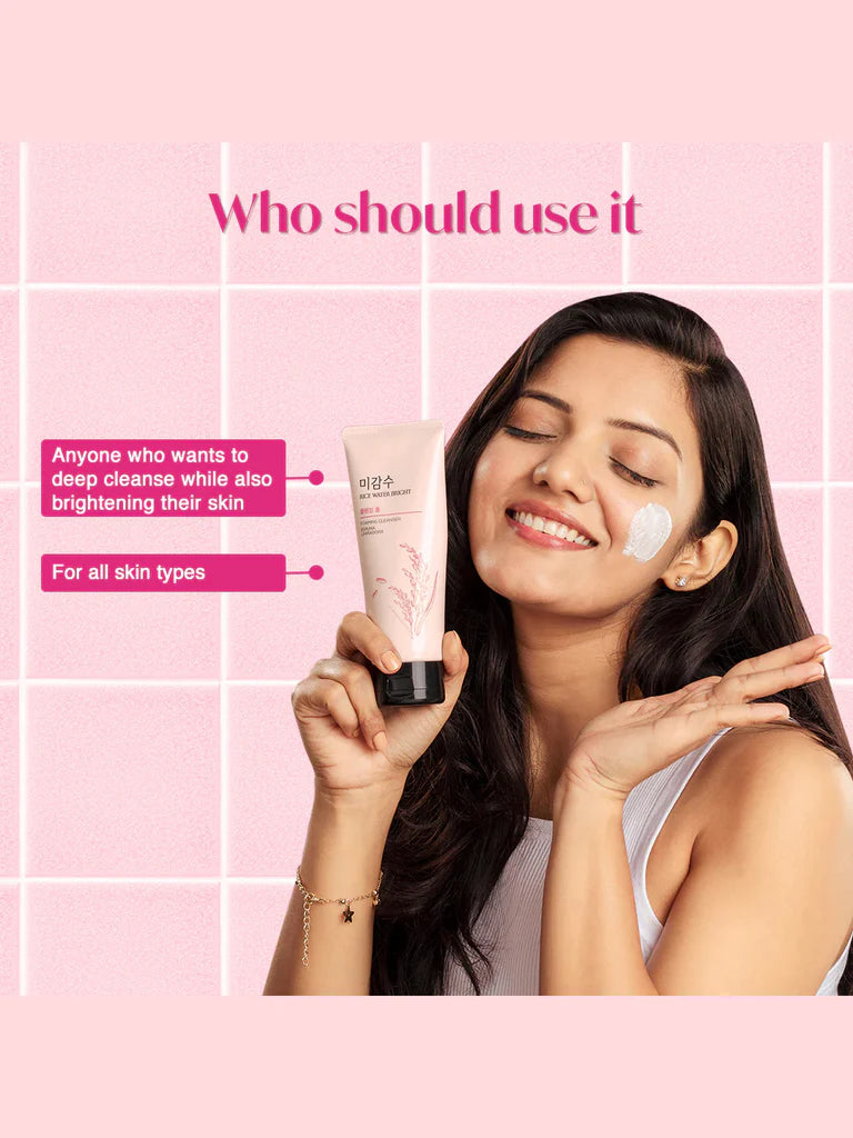 The Face Shop Rice Water Bright Foaming Face Wash β Deep Cleansing & Brightening Cleanser (150ml)