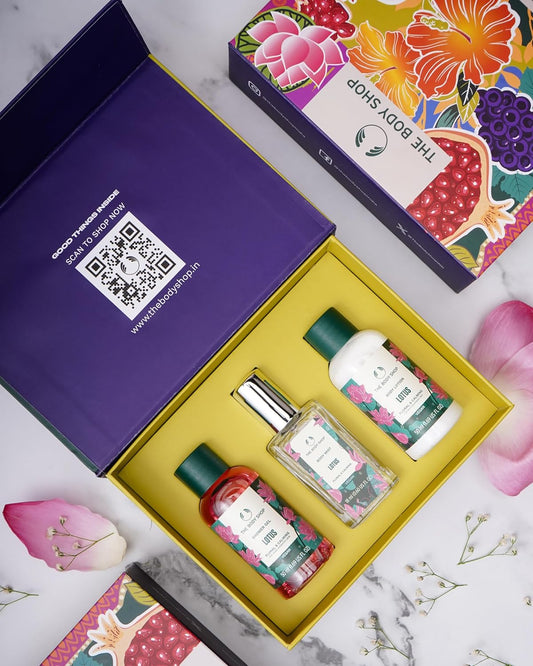 The Body Shop Lotus Shower Gel, Body Lotion & Body Mist Gift Set