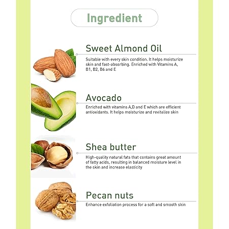 Baby Bright Almond Avocado Shower Scrub 350ml