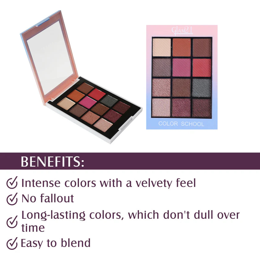 GLAM21 COLOR SCHOOL EYESHADOW PALETTE