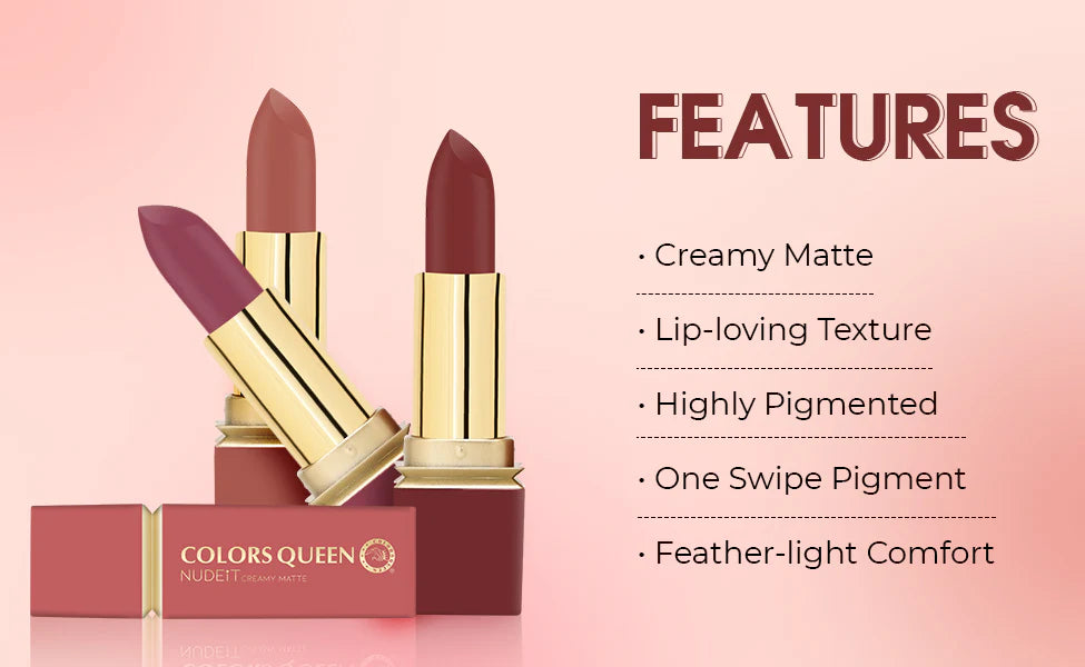 Colors Queen Nude It Creamy Matte Long Lasting Lipstick