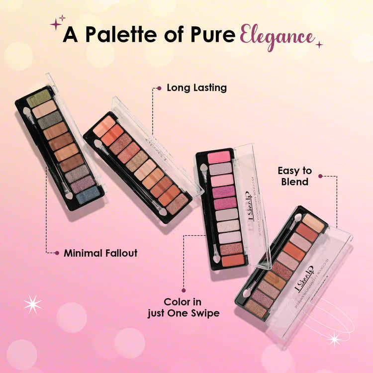 GLAM21 10 COLOR EYESHADOW PALETTE ES828