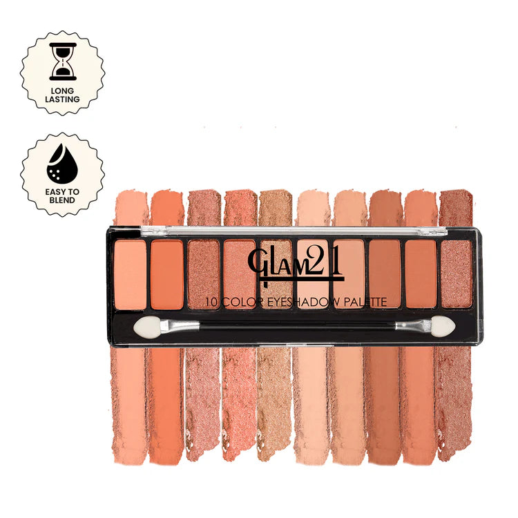 GLAM21 10 COLOR EYESHADOW PALETTE ES828