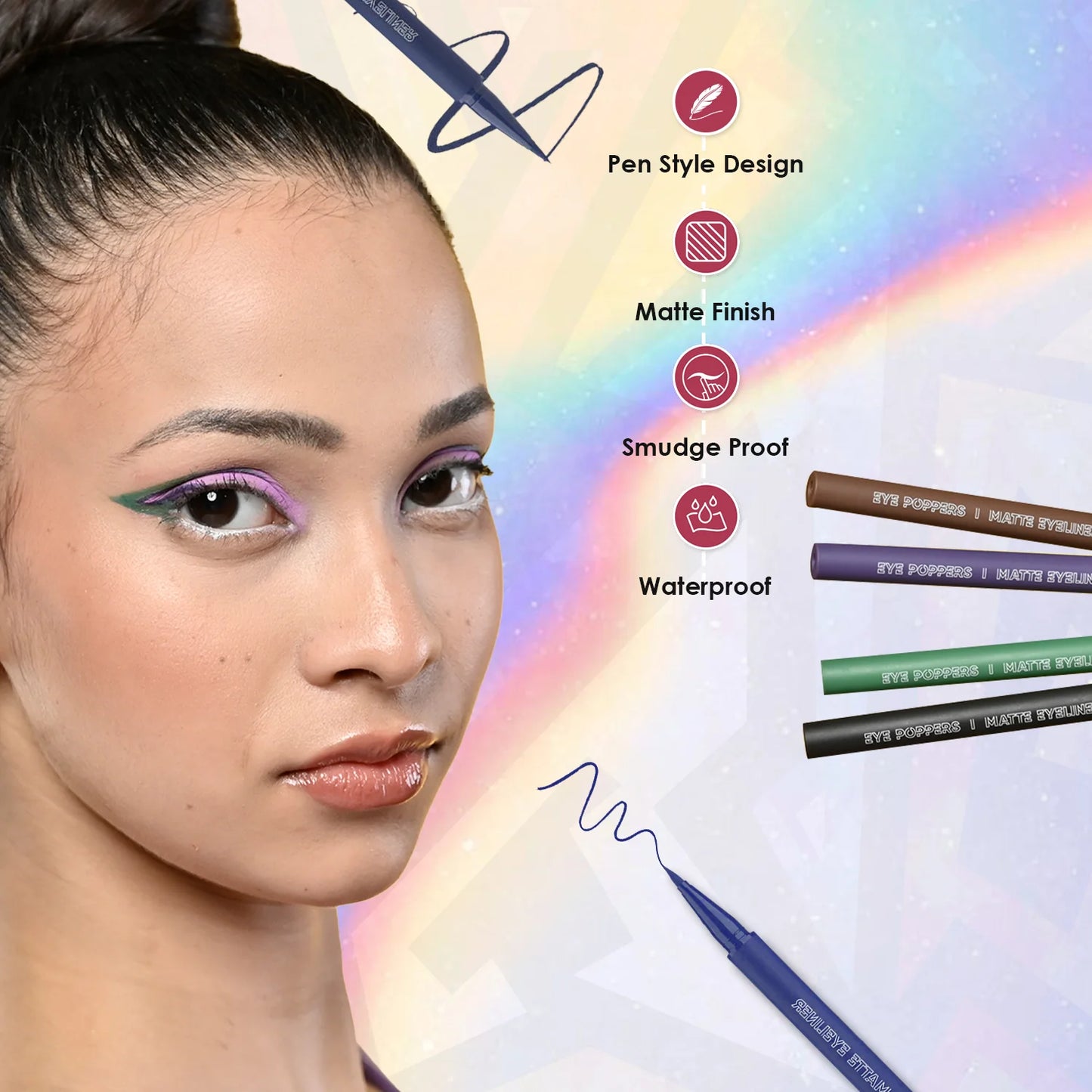 GLAM21 EYE POPPERS MATTE EYELINER