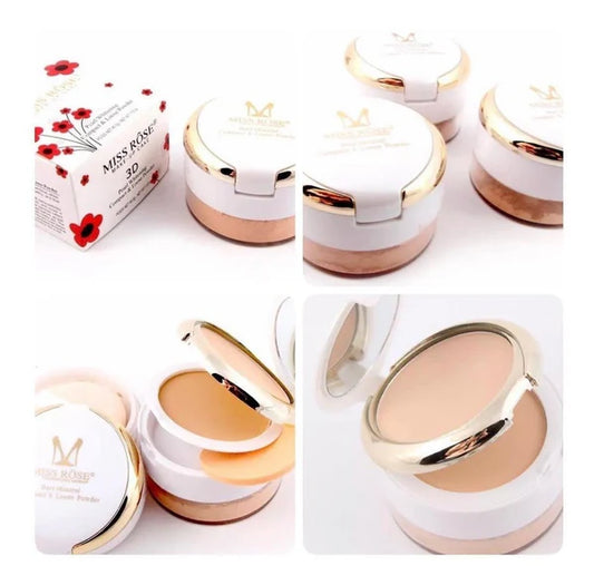 MISS ROSE 3D Pearl Whitening Compact & Loose Powder