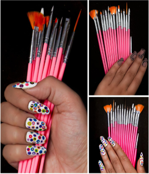 15 Pcs Nail Art Brushes Kit