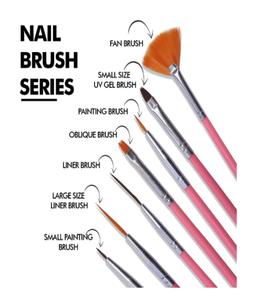 15 Pcs Nail Art Brushes Kit