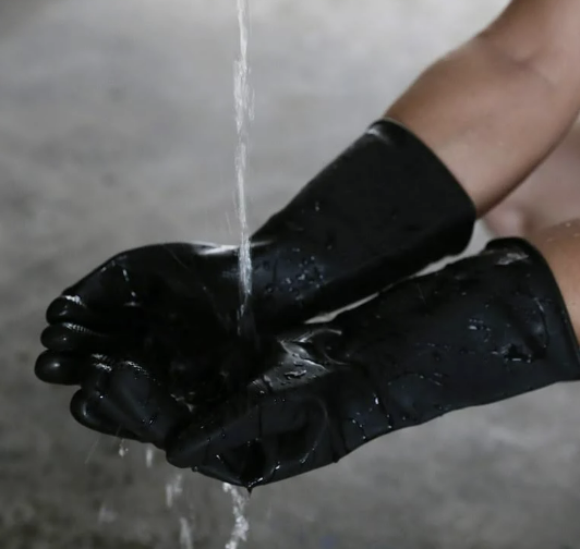 Heavy-duty Wet And Dry Use Black Glove( SIZE- L)