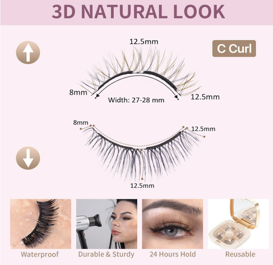 AIKEMAN Magnetic Eyelashes 4D Natural Look