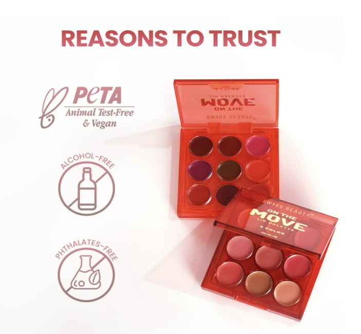 Swiss Beauty On the Move Pigmented Lip Palette