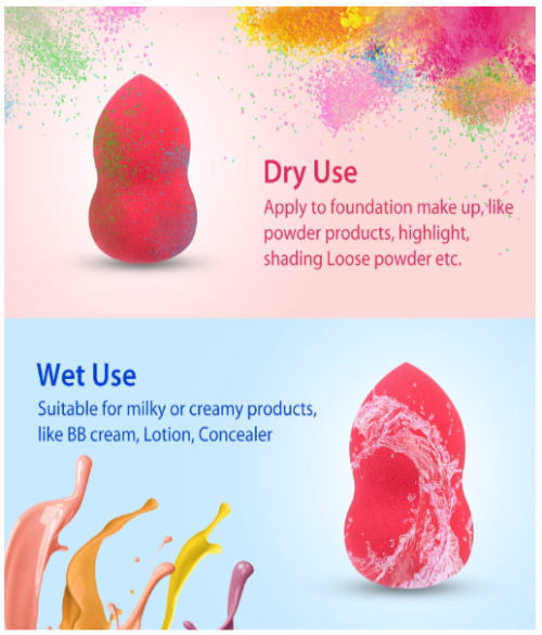 Beauty Professional Makeup Sponges – Pack of 8 (Dry & Wet Use)