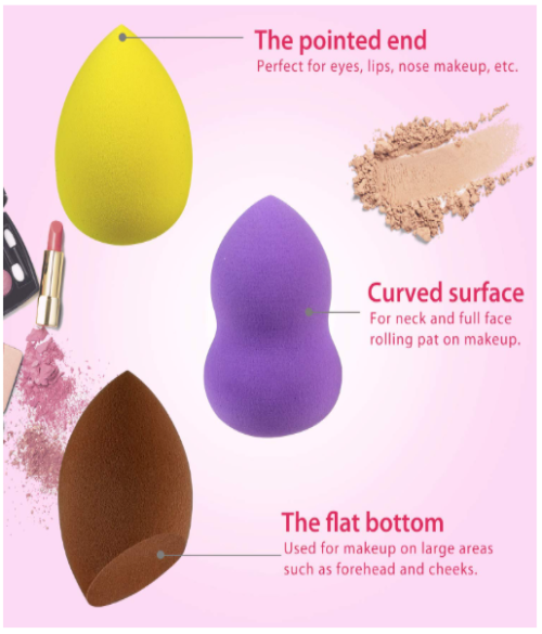Beauty Professional Makeup Sponges β Pack of 8 (Dry & Wet Use)