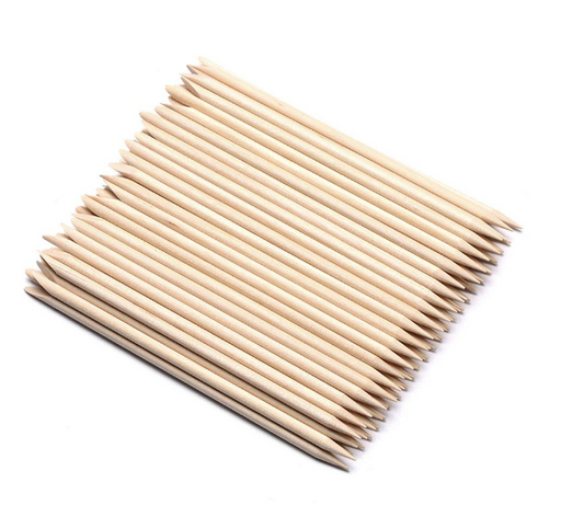 Big Size Wood Nail Sticks Double Sided Multi Functional Cuticle Pusher