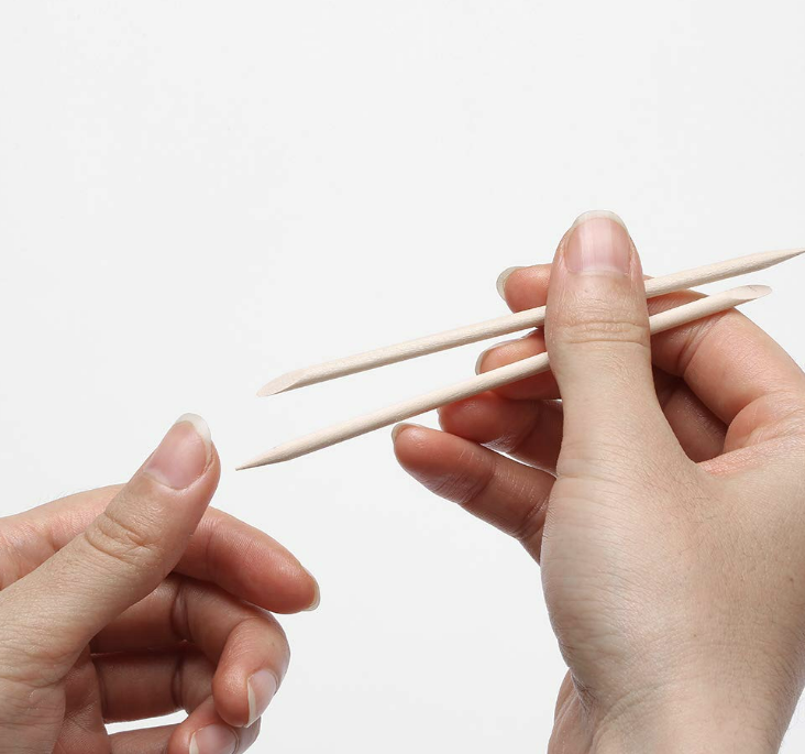 Big Size Wood Nail Sticks Double Sided Multi Functional Cuticle Pusher