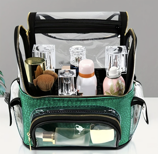 Clear Waterproof Makeup Artist Travel Case Cosmetic Bag