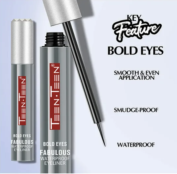Teen Teen Bold Eyes Fabulous Waterproof & Long Lasting Eyeliner in Black, 4 ml
