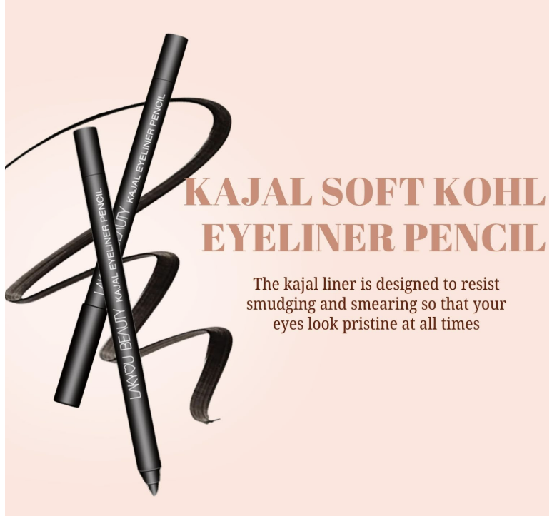 Lakyou Beauty Kajal Eyeliner Pencil | 24H Wear | Waterproof | Smudge proof |