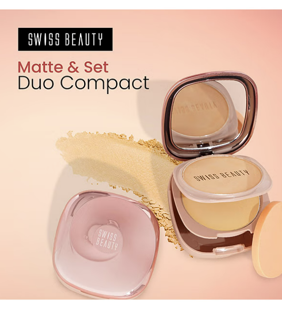 Swiss Beauty Matte & Set Duo Lightweight Compact