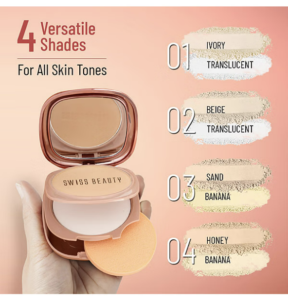 Swiss Beauty Matte & Set Duo Lightweight Compact