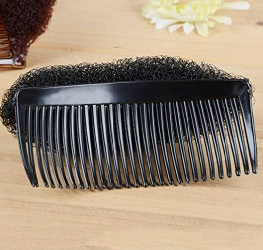 Set Of 2 Volumizer Puff Donut With Comb For Girls And Womans hair styling tool