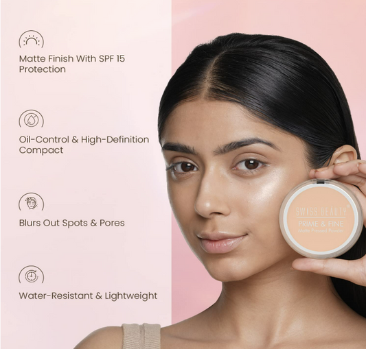 Swiss Beauty Prime & Fine Matte Pressed Poder