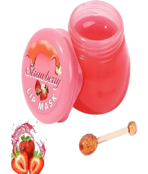 Strawberry Lip Mask in a Cute Honey Pot Container