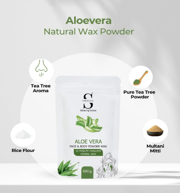 Swasco Herbal Wax Powder (100g) Painless Hair Removal