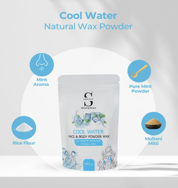 Swasco Herbal Wax Powder (100g) Painless Hair Removal