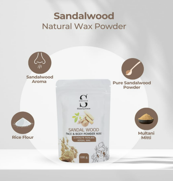 Swasco Herbal Wax Powder (100g) Painless Hair Removal