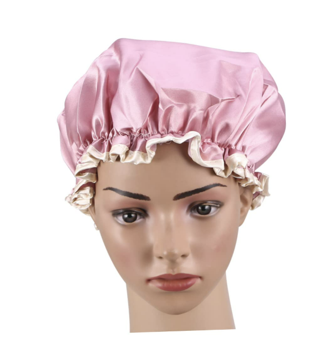 1pc Double Layer Shower Cap for Spa and Makeup
