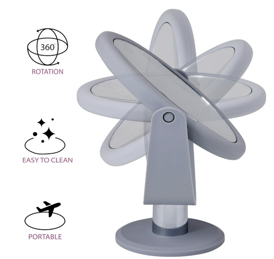 Double Sided Free Standing Swivel Vanity Mirror