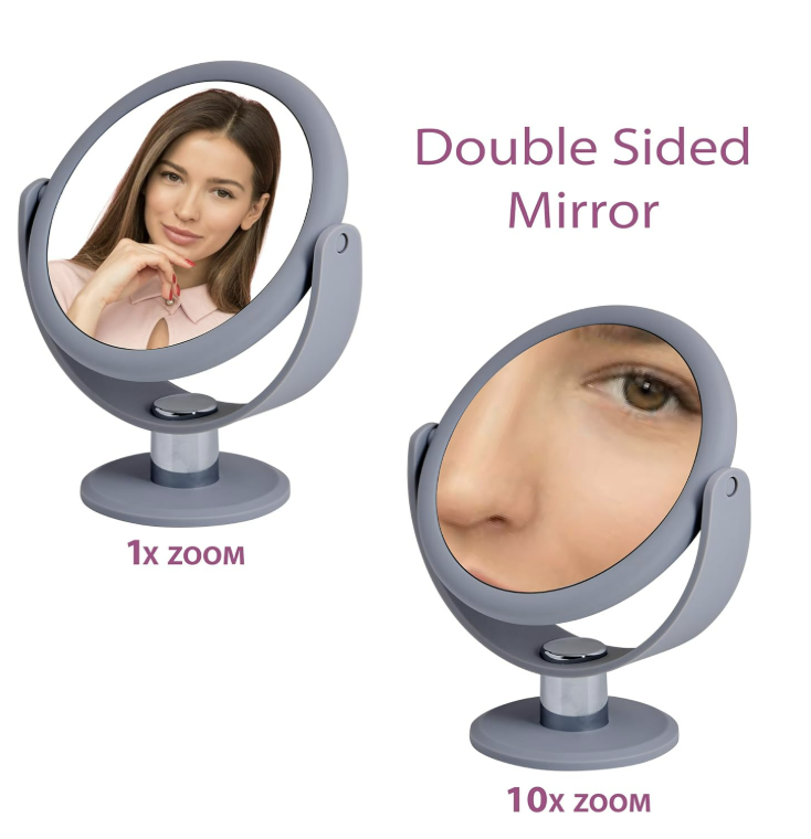Double Sided Free Standing Swivel Vanity Mirror