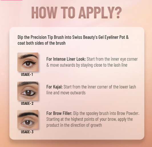 SWISS BEAUTY EYEBROW & GEL EYELINER 2IN1