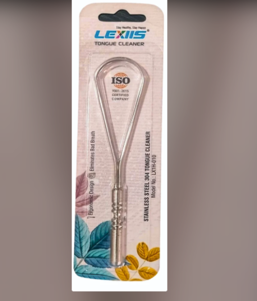 LEXIIS Silver Steel Tongue Cleaner men and women