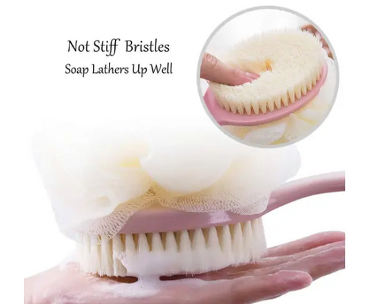 Body Bath Shower Back Brush – Spa Scrubber with Long Handle