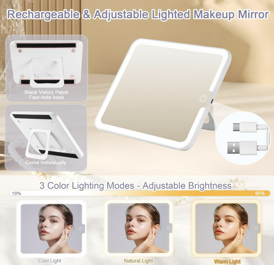 Travel Makeup Cosmetic Bag Lighted Bag With Mirror