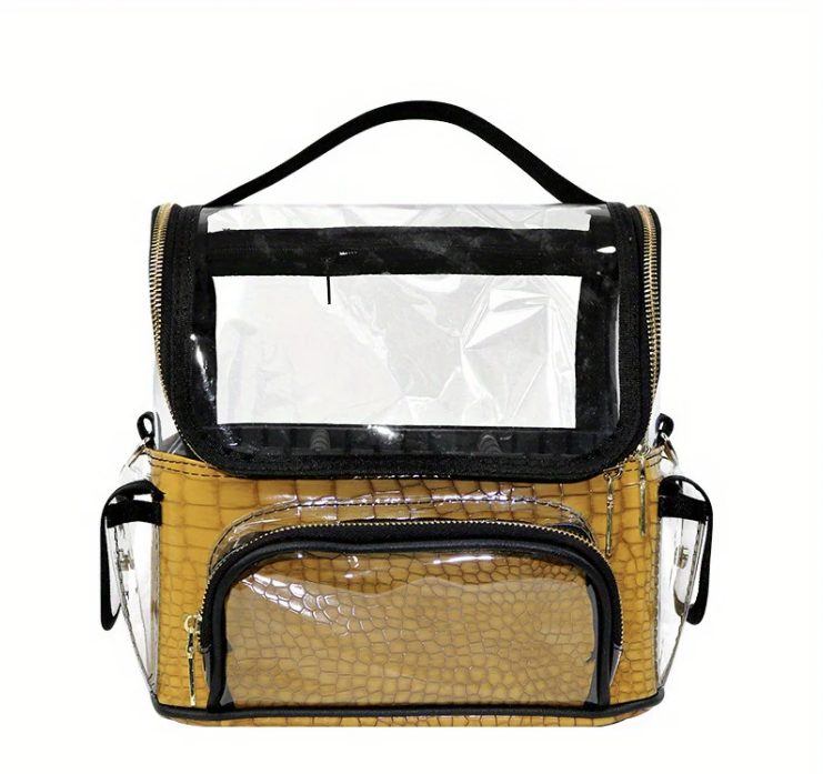 Clear Waterproof Makeup Artist Travel Case Cosmetic Bag
