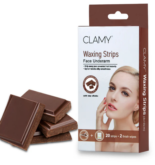 CLAMY Face & Underarms Waxing Strips with Natural Extracts