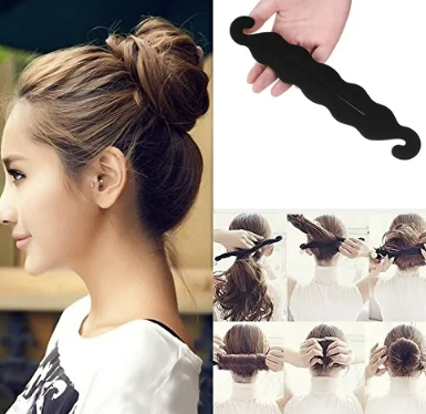 Magic Hair Bun Maker,Foam Sponge Bun Shaper With 2 Rubber Band and 3 Hair Clips